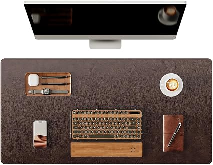 Brown Leather Desk Mat – Large Office Desk Pad
